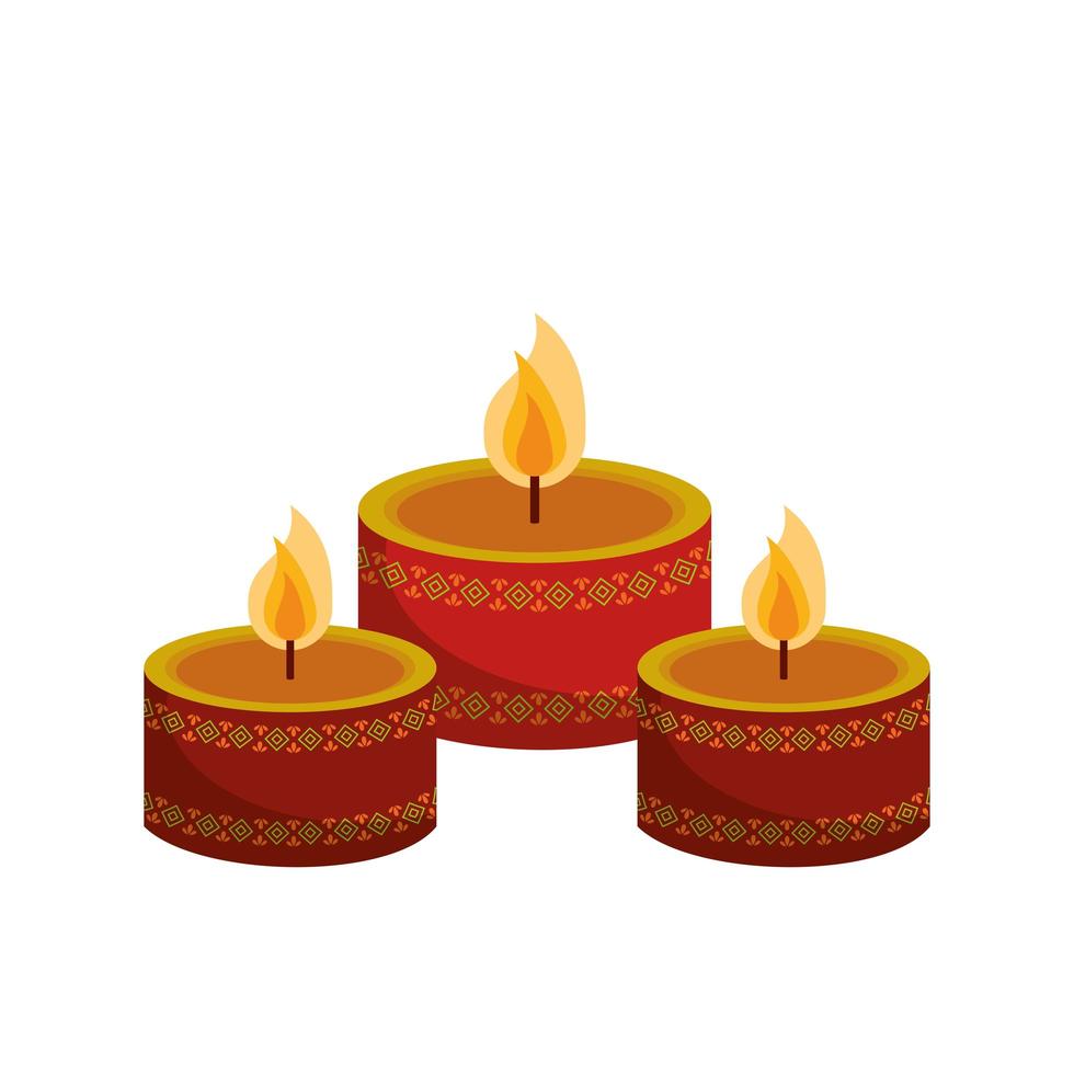 velas de aromaterapia spa aislados de dibujos animados vector