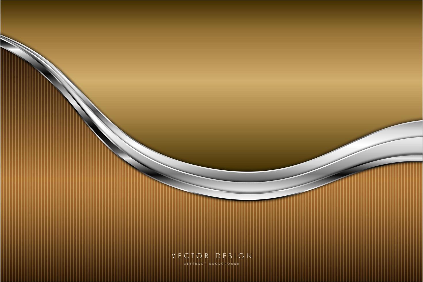 Modern gold and silver metallic background vector