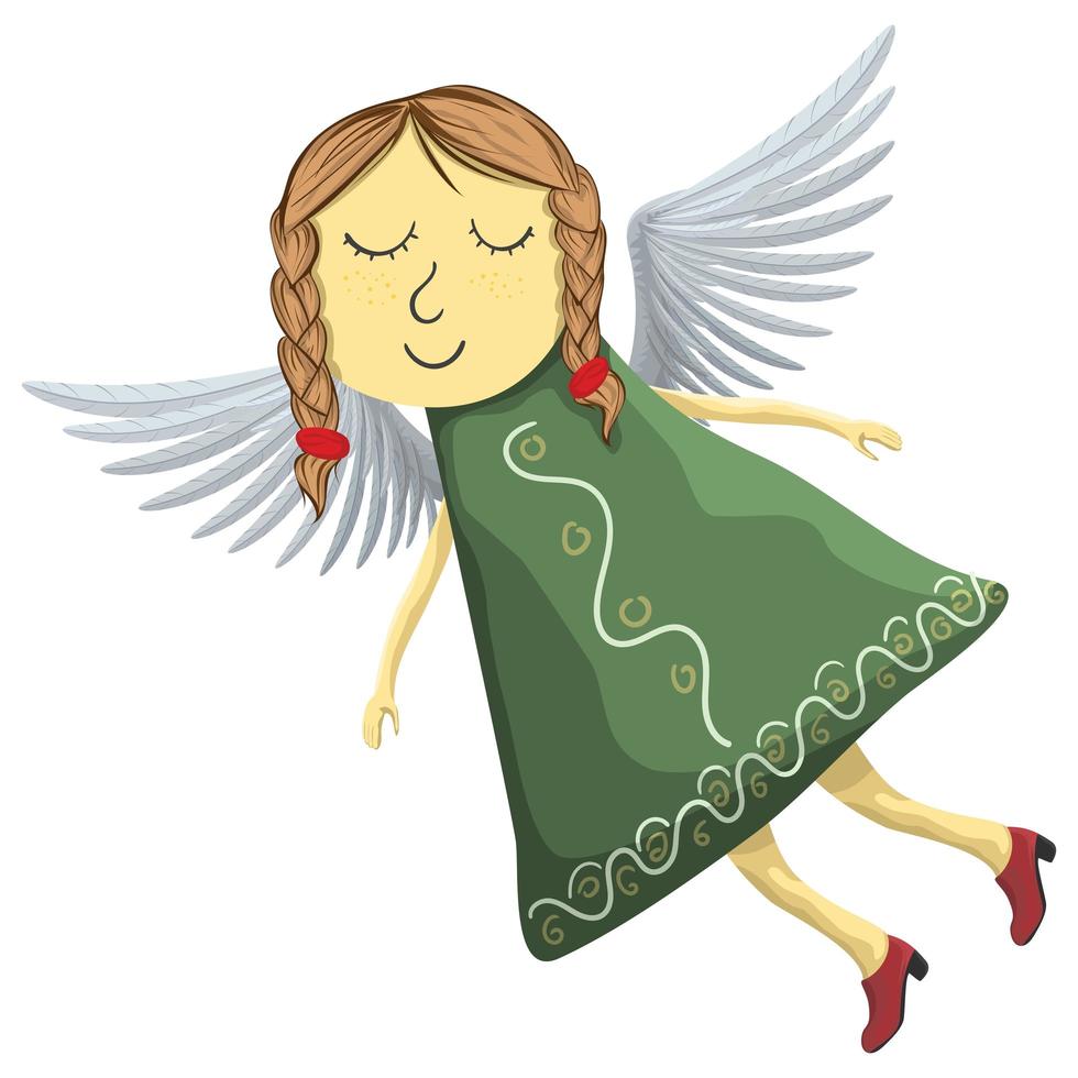 Fairy angel isolated on white background vector