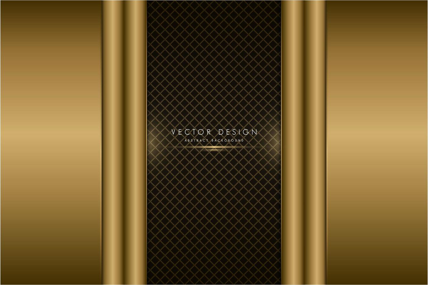Modern black and gold metallic background vector