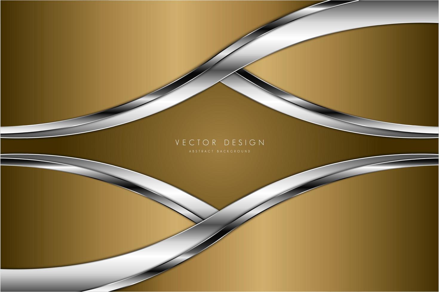 Modern gold and silver metallic background vector