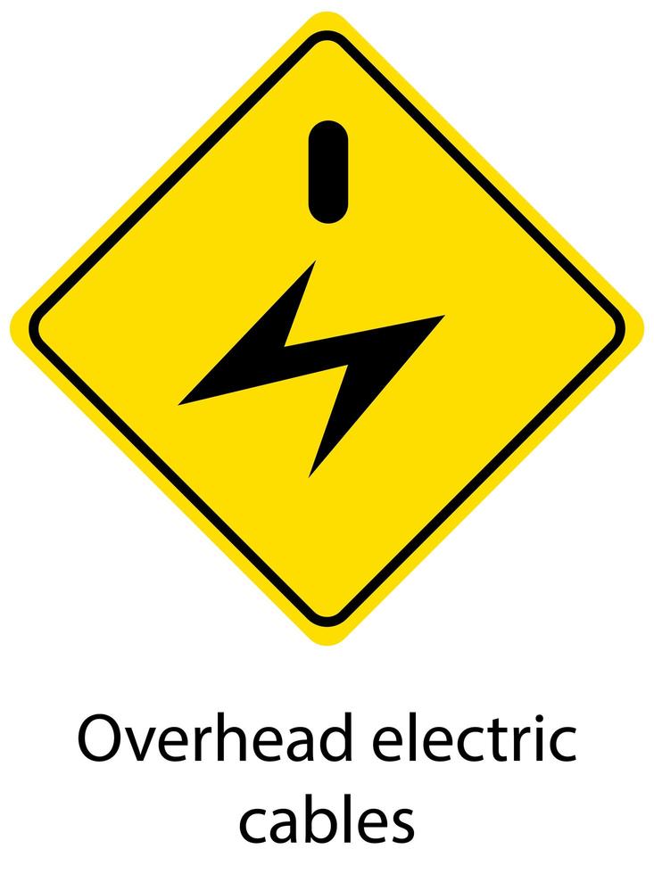 Yellow traffic warning sign on white background vector