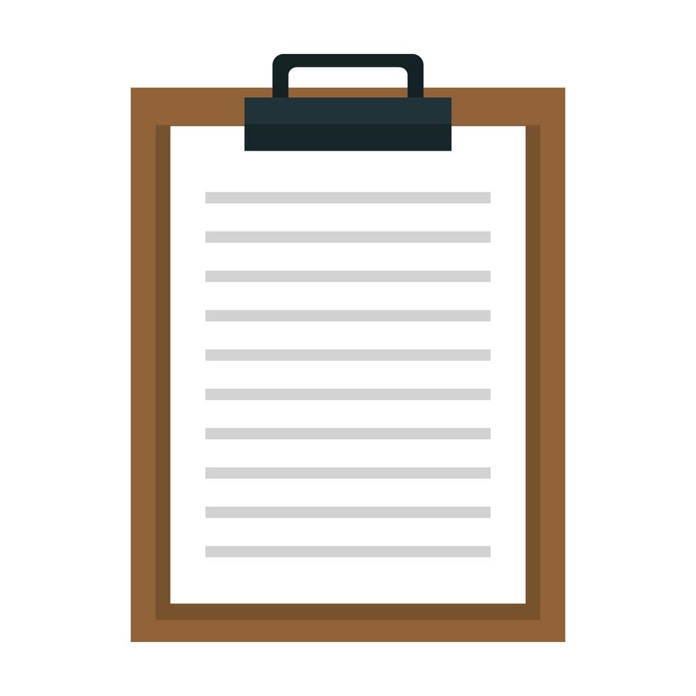 Document clipboard report symbol isolated vector