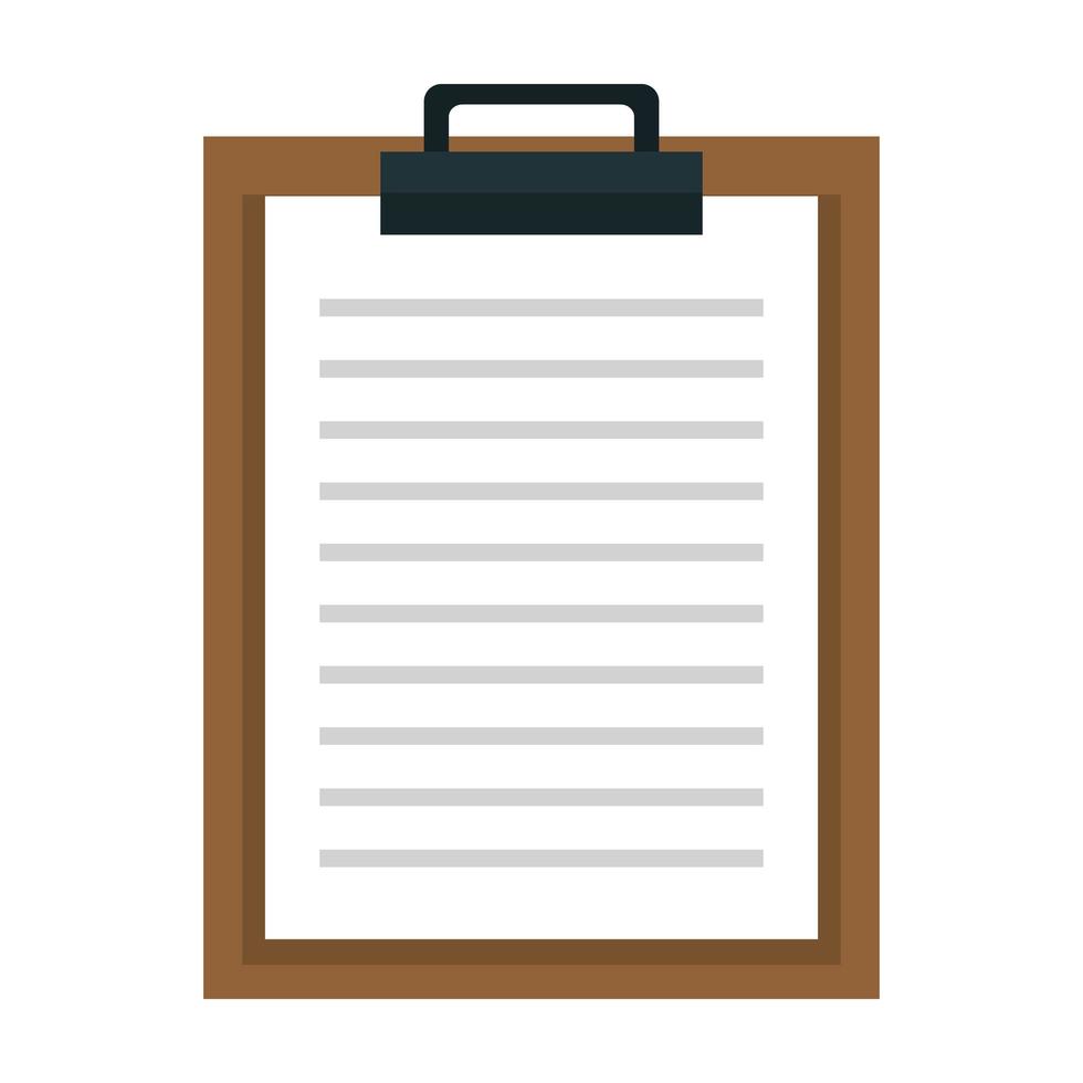 Document clipboard report symbol isolated vector