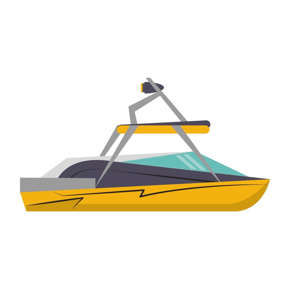 Sport boat side view vector