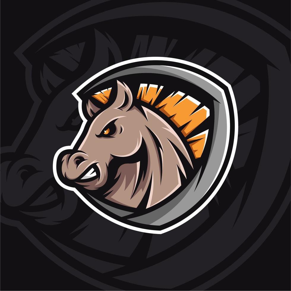 Horse mascot design vector