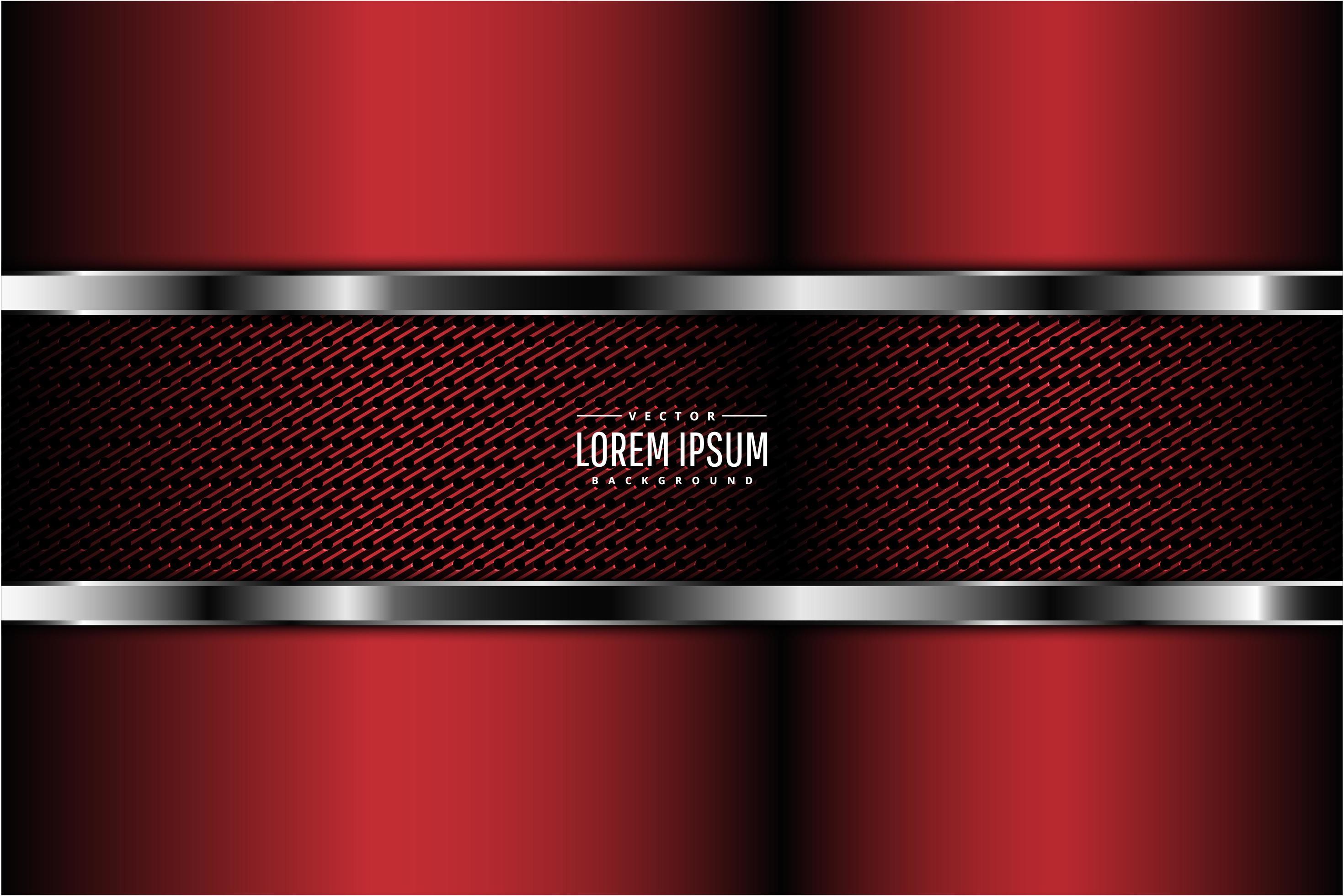 Modern red, black and silver metallic background 1610477 Vector Art at