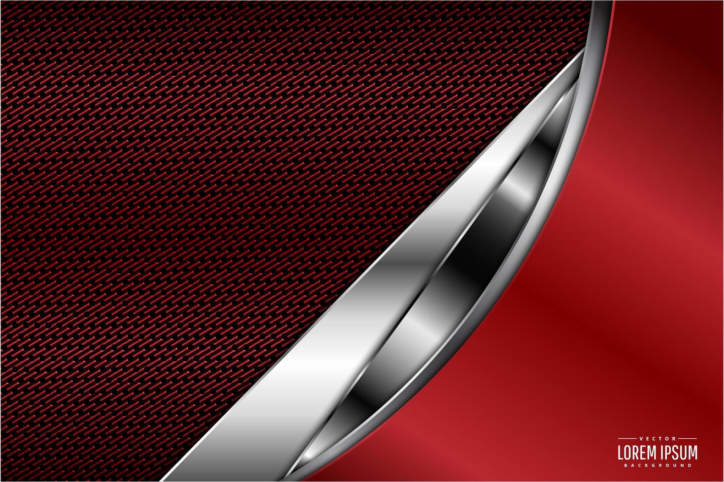 Modern red and silver metallic background vector