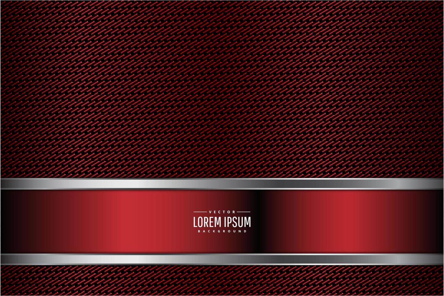 Modern red and silver metallic background vector