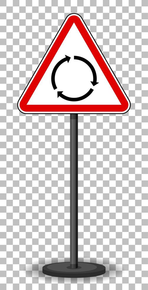 Red traffic sign on transparent background vector