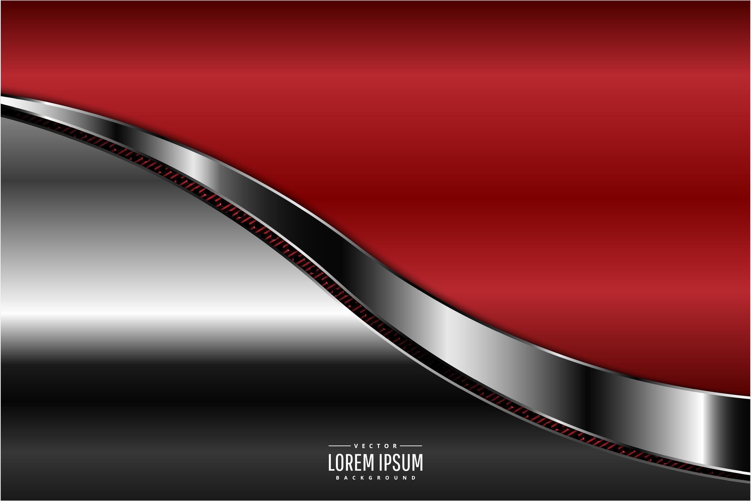 Modern red, black and silver metallic background 1610538 Vector Art at