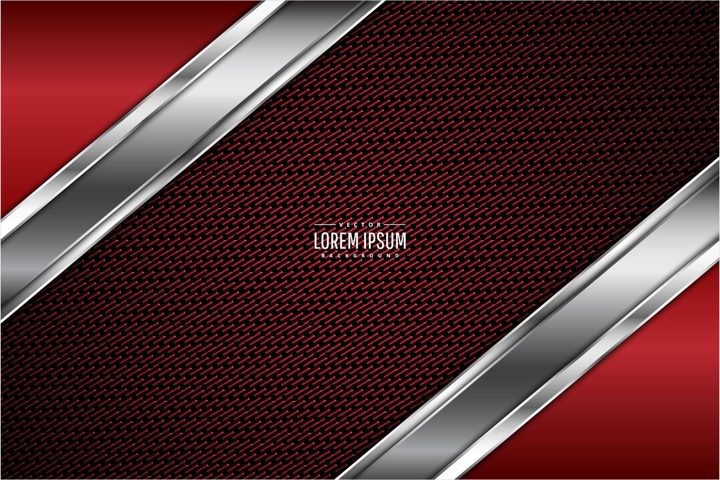 Modern red and silver metallic background vector