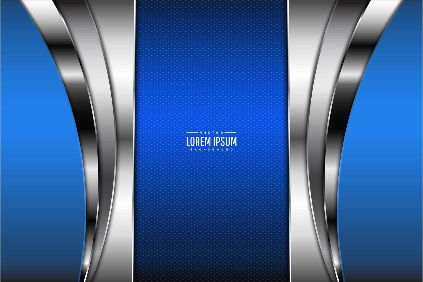 Modern blue and silver metallic background vector