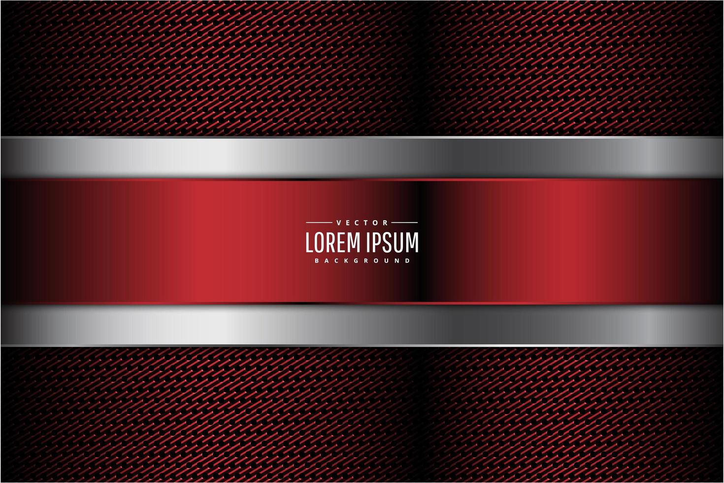 Modern red and silver metallic background vector