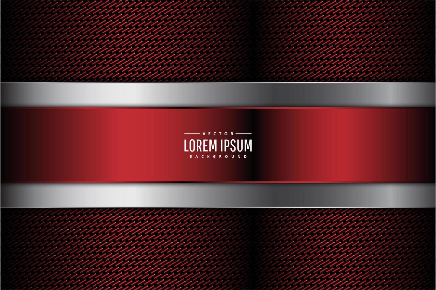 Modern red and silver metallic background vector