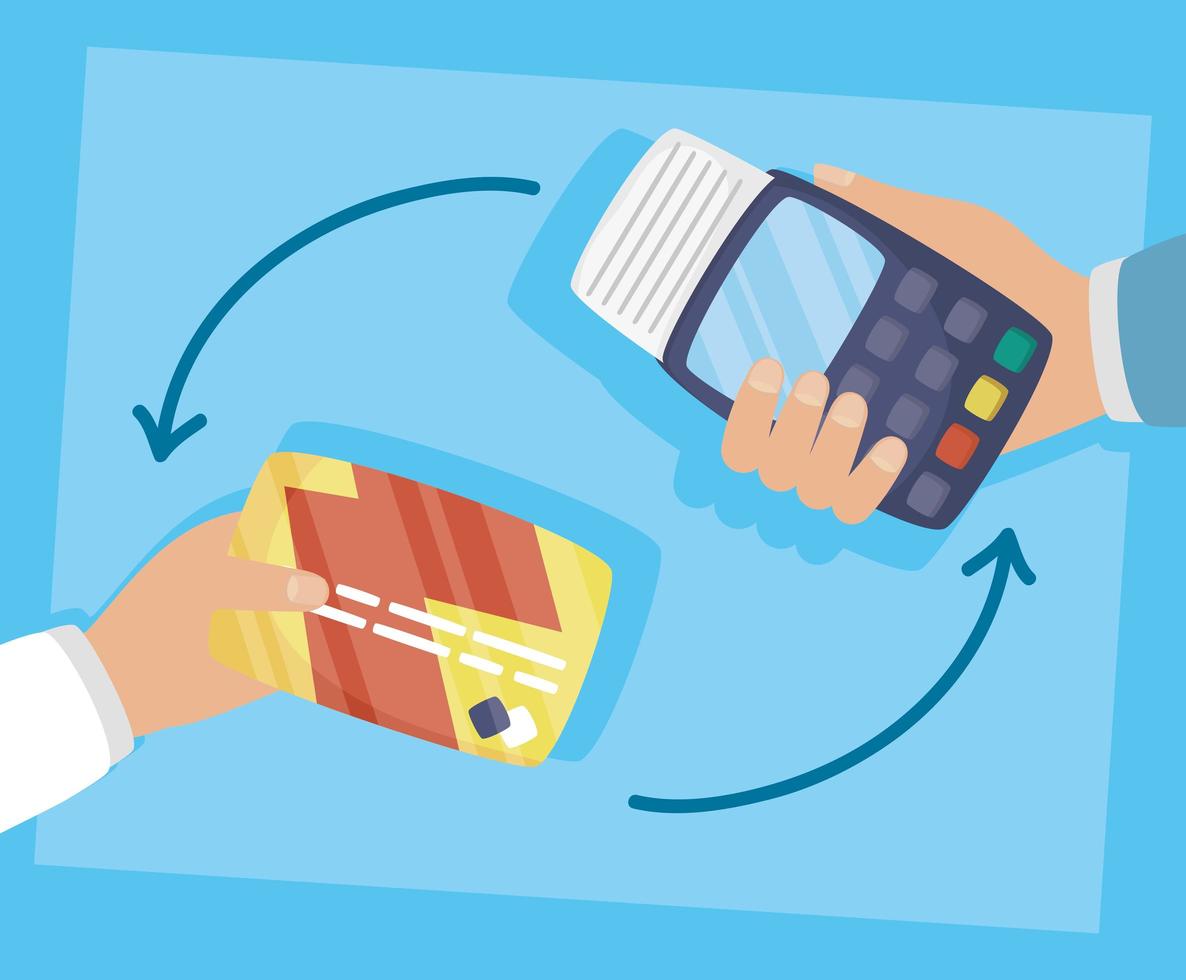 Voucher and credit card online shopping and e-commerce vector
