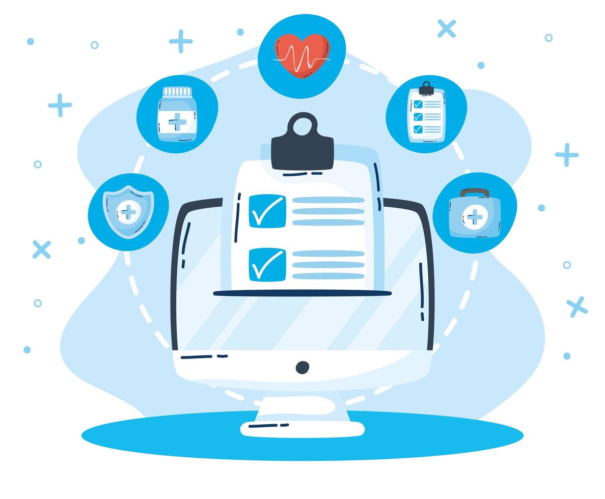 Online health technology via computer vector