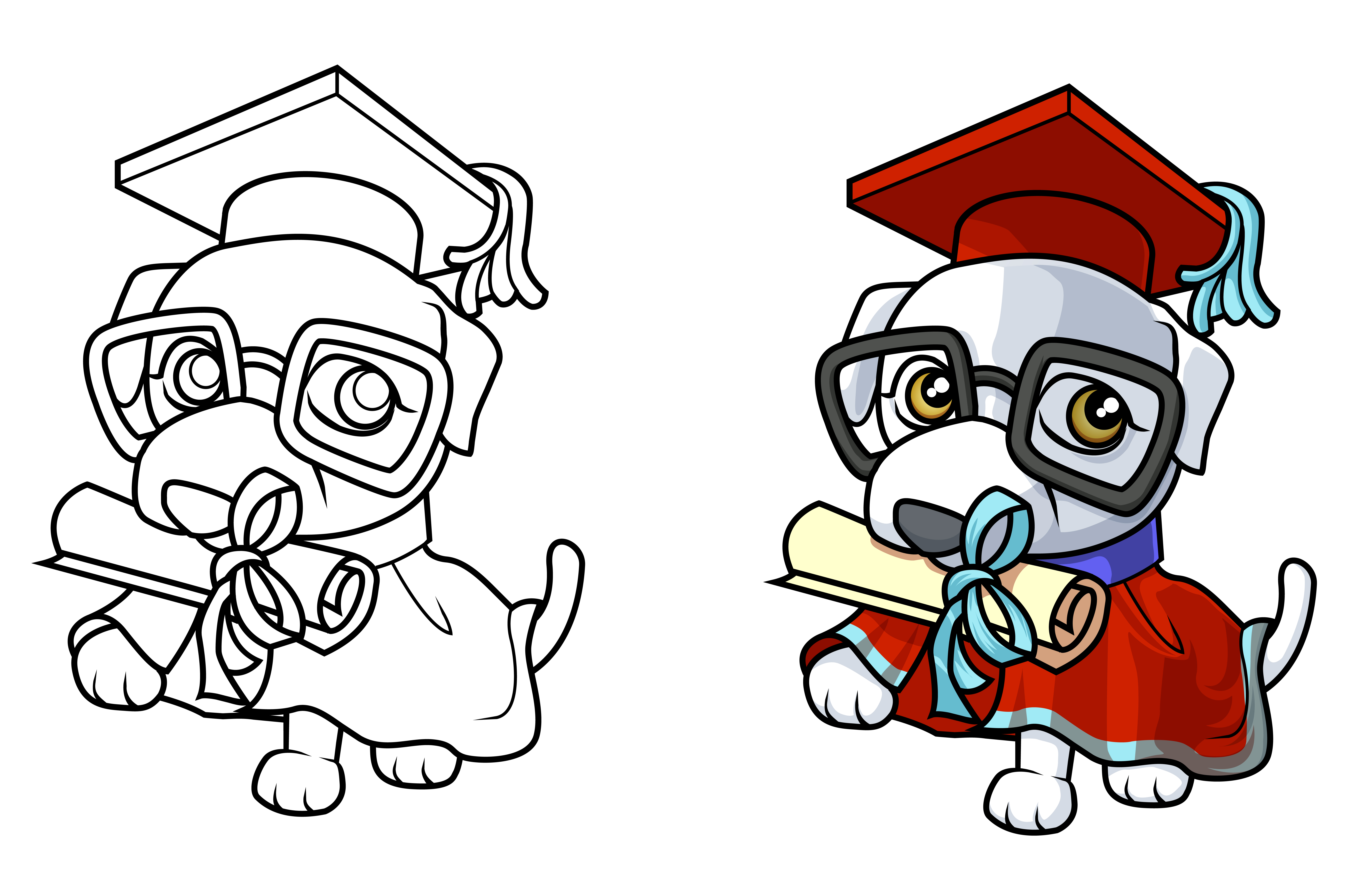 cute dog cartoon coloring page for kids 1613348 vector art at vecteezy