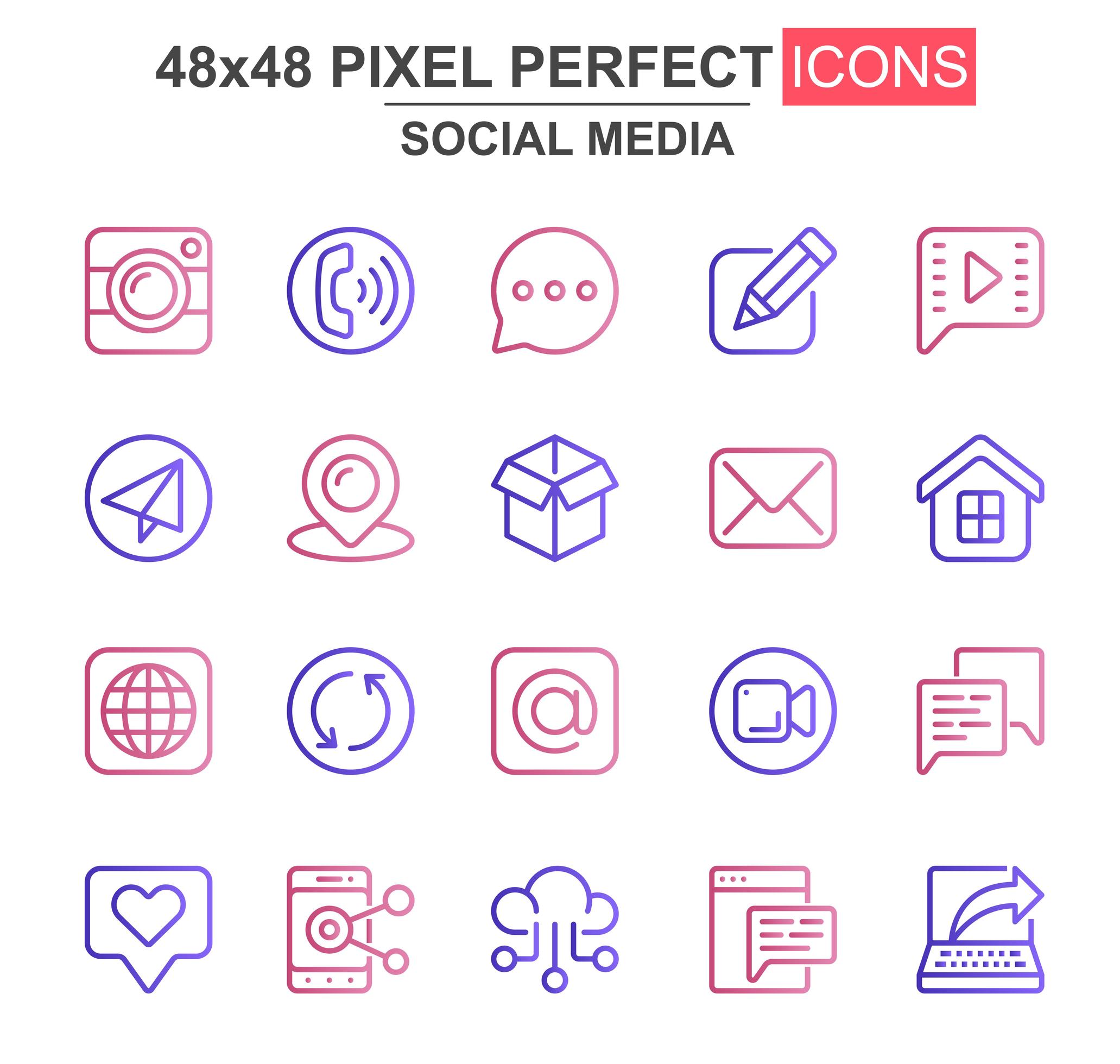 Social Media Thin Line Icon Set 1613460 Vector Art At Vecteezy Social Media Thin Line Icon Set 1613460 Vector Art At Vecteezy