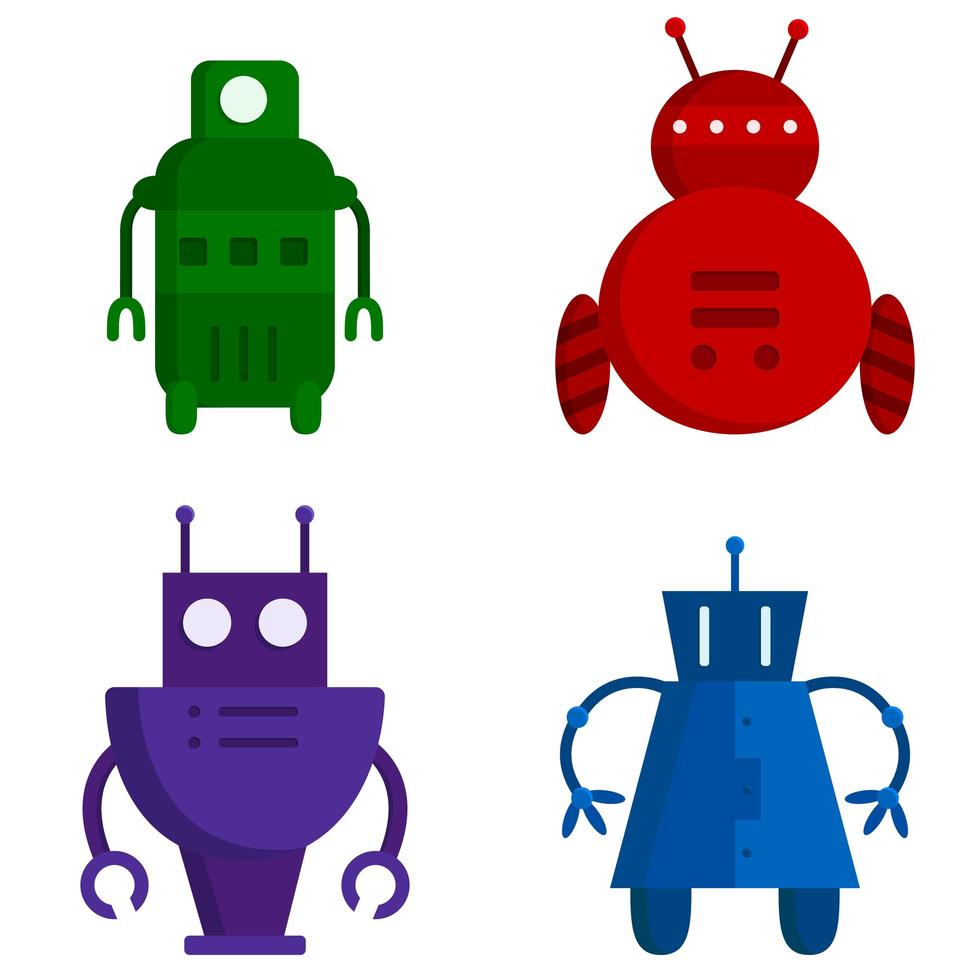 Collection of different robots vector