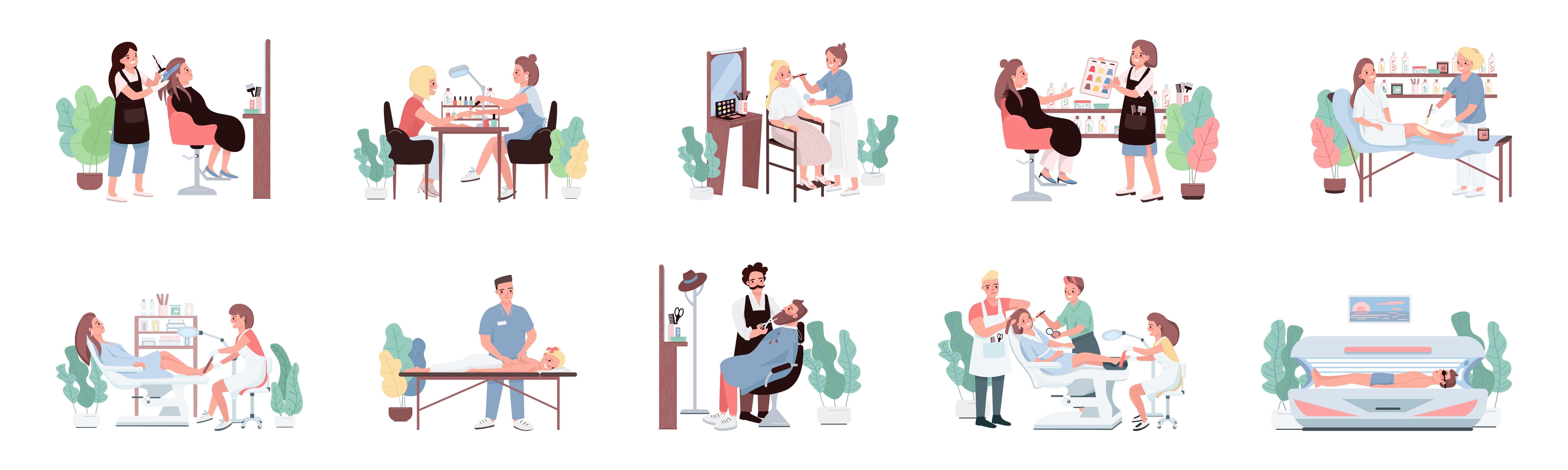 Beauty salon set 1630609 Vector Art at Vecteezy