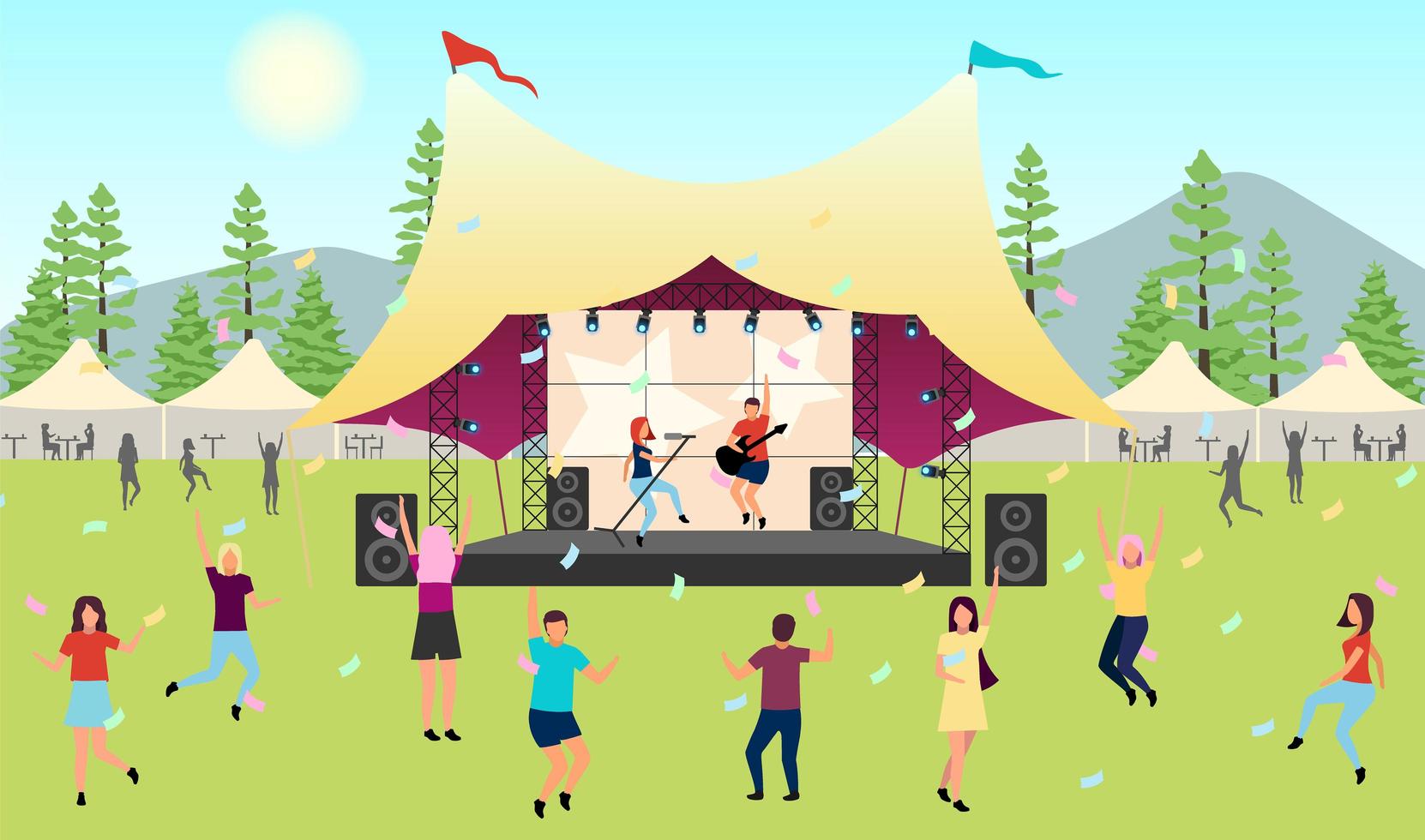 Summer music festival vector
