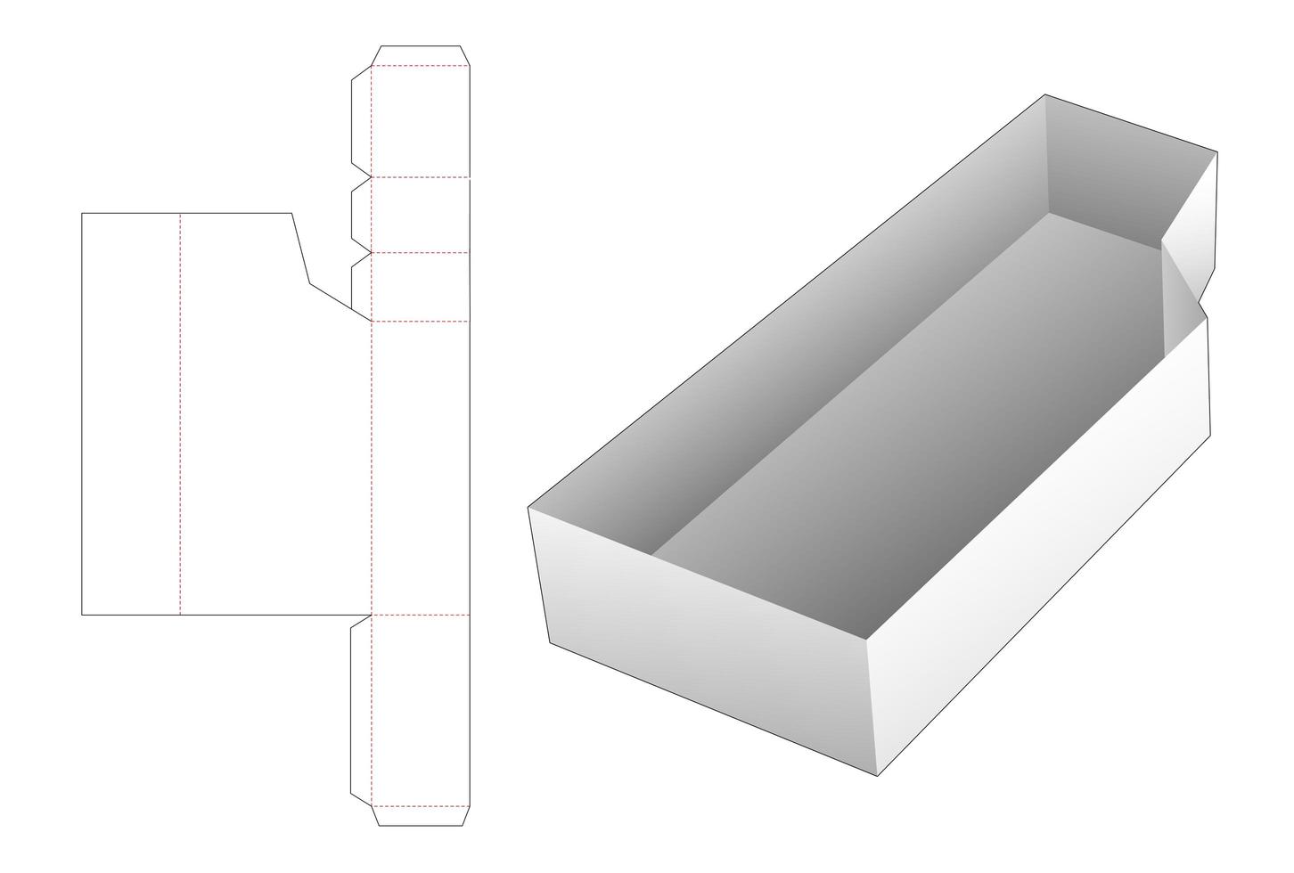 Car shaped tray die cut template vector