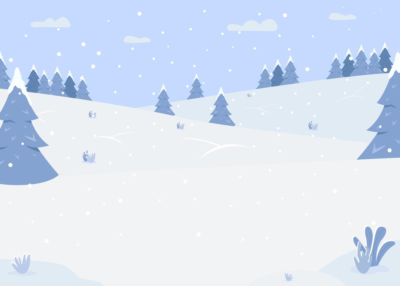 Snowy forest hills vector