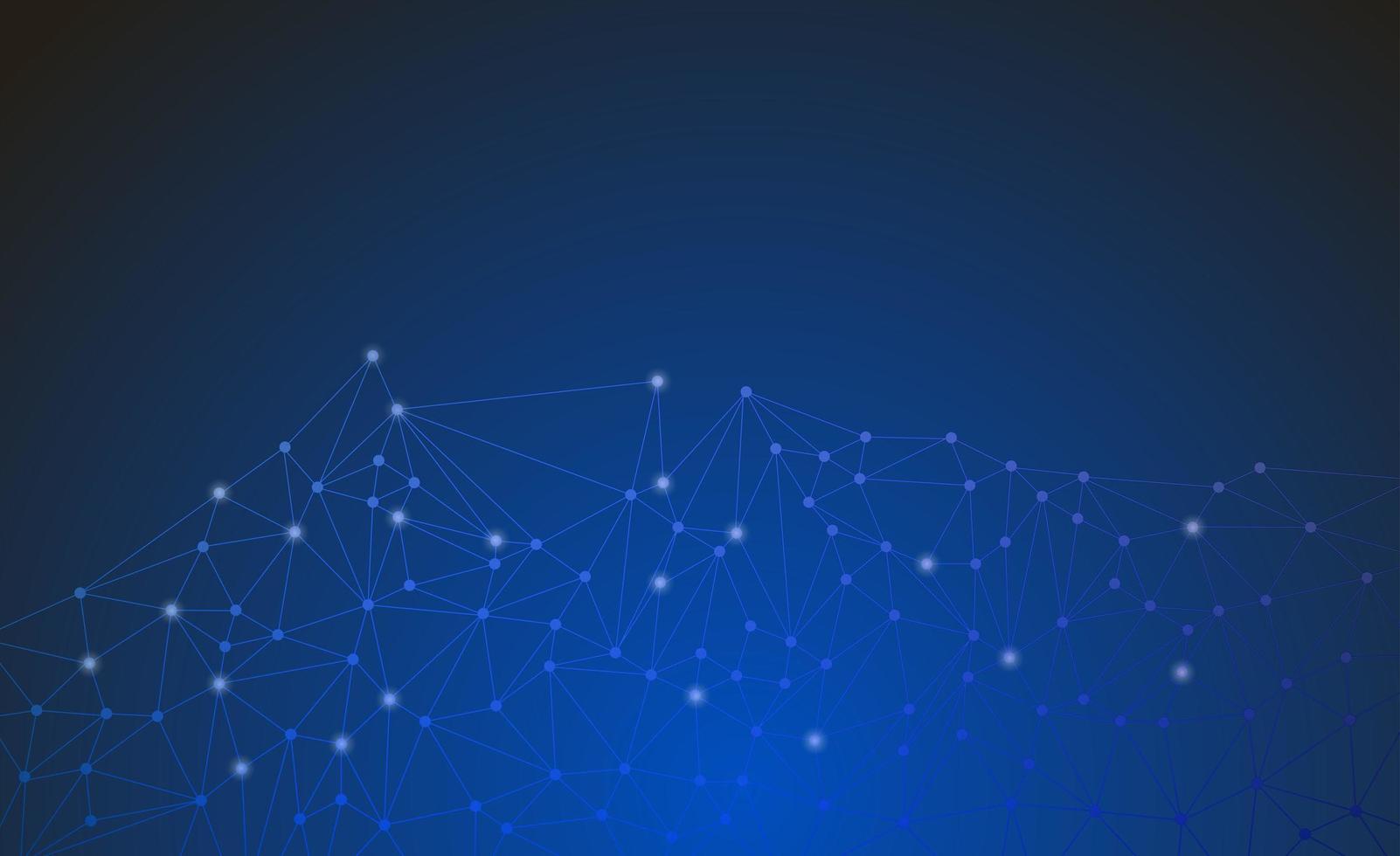 Blue network and technology background vector