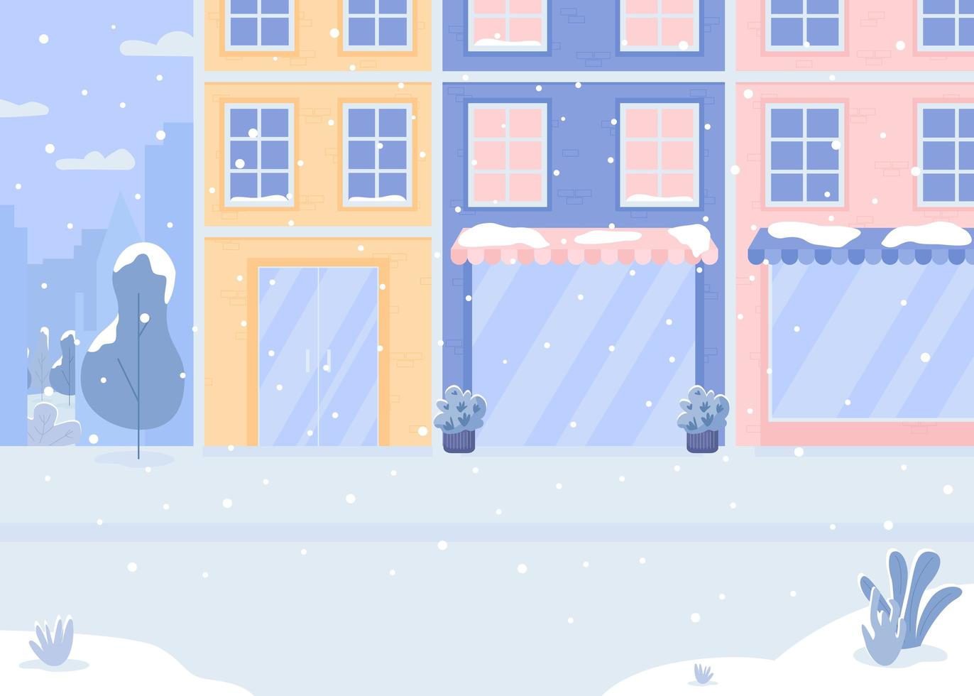 Covered with snow street vector