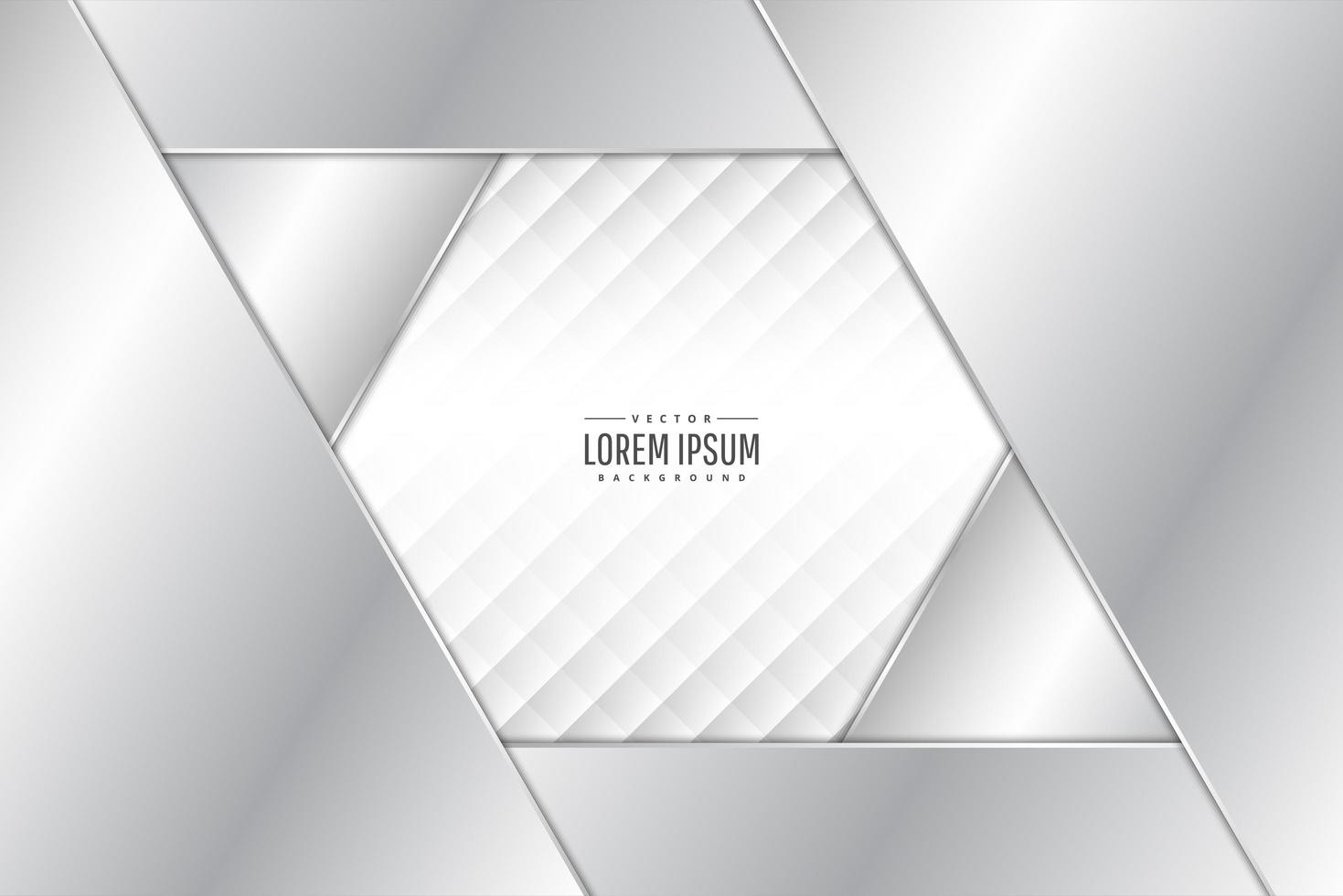 Modern white and silver metallic background vector