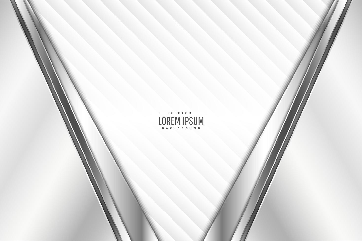 Modern white and silver metallic background vector