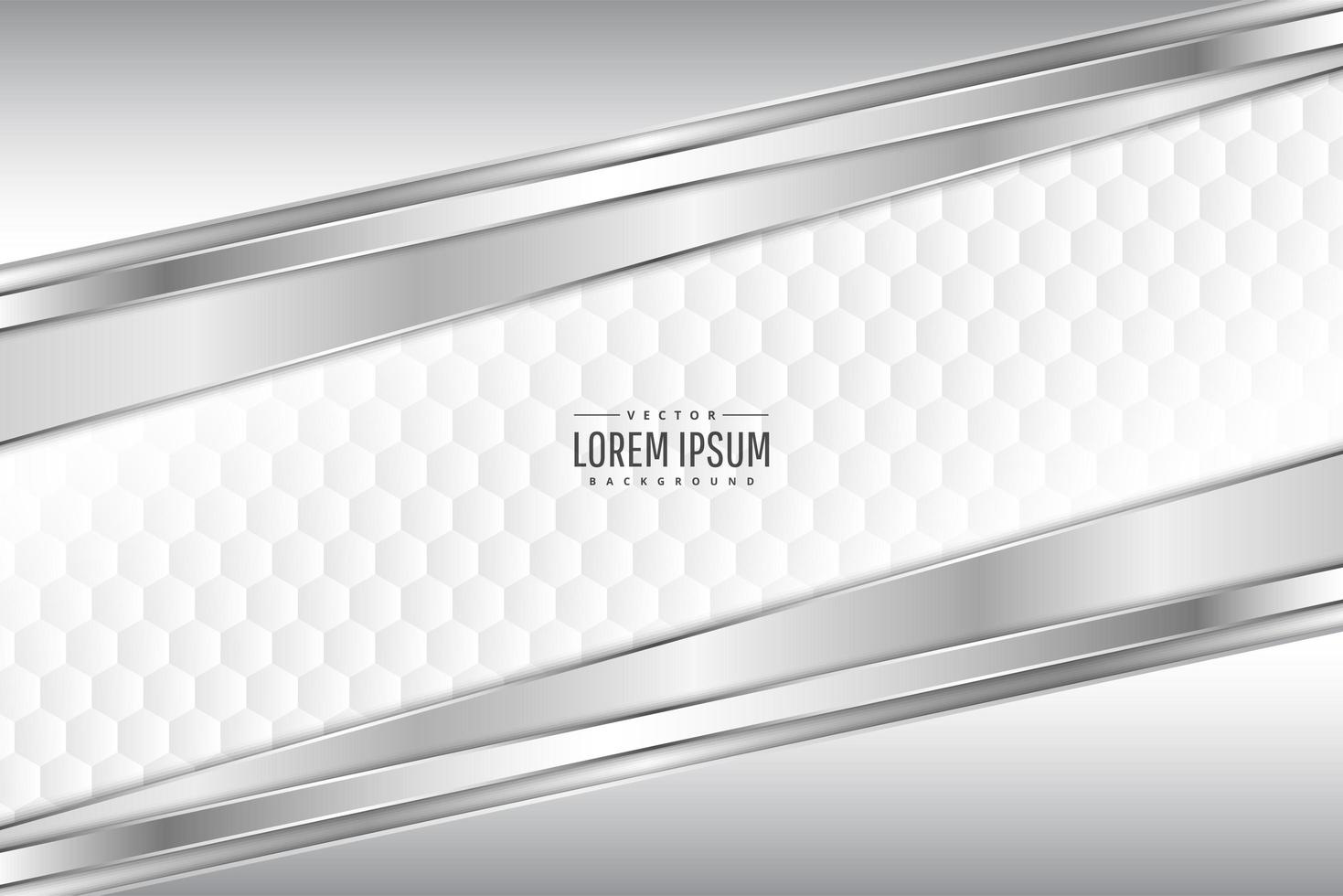 Modern silver and white metallic background vector