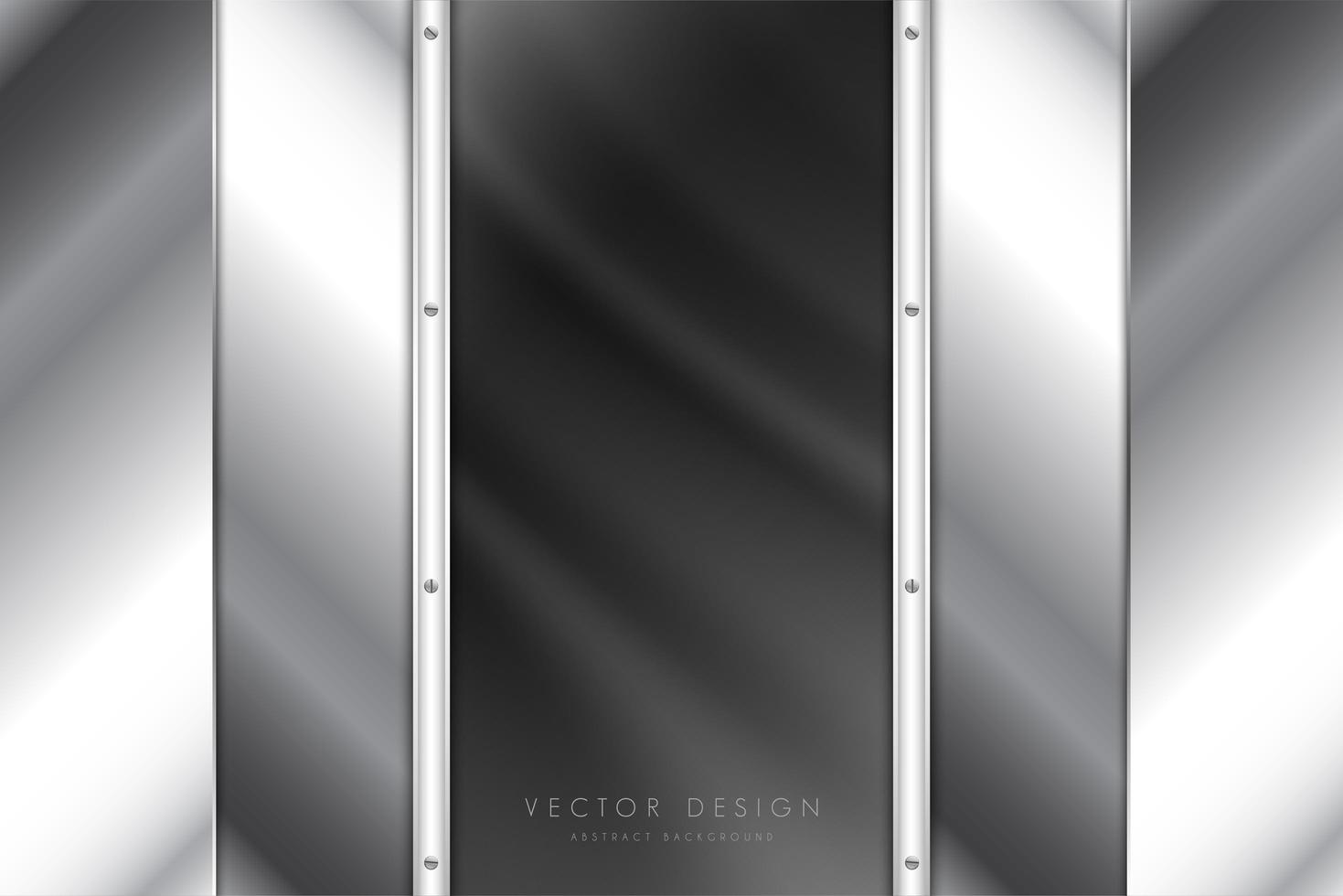 Modern silver and grey metallic background vector