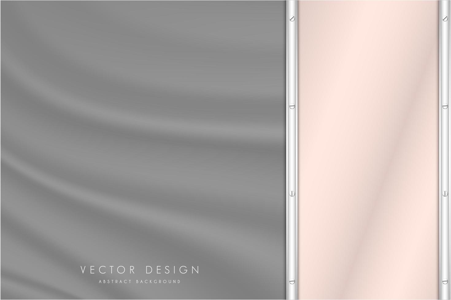 Modern pink and grey metallic background vector