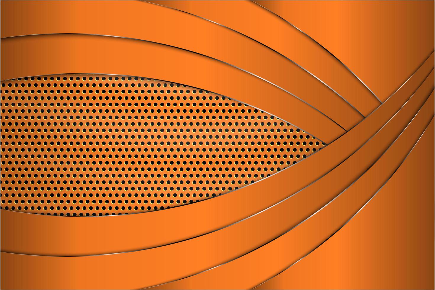 Modern orange metallic background vector