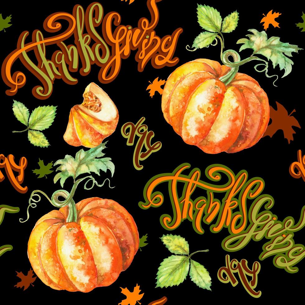 Seamless thanksgiving pattern vector