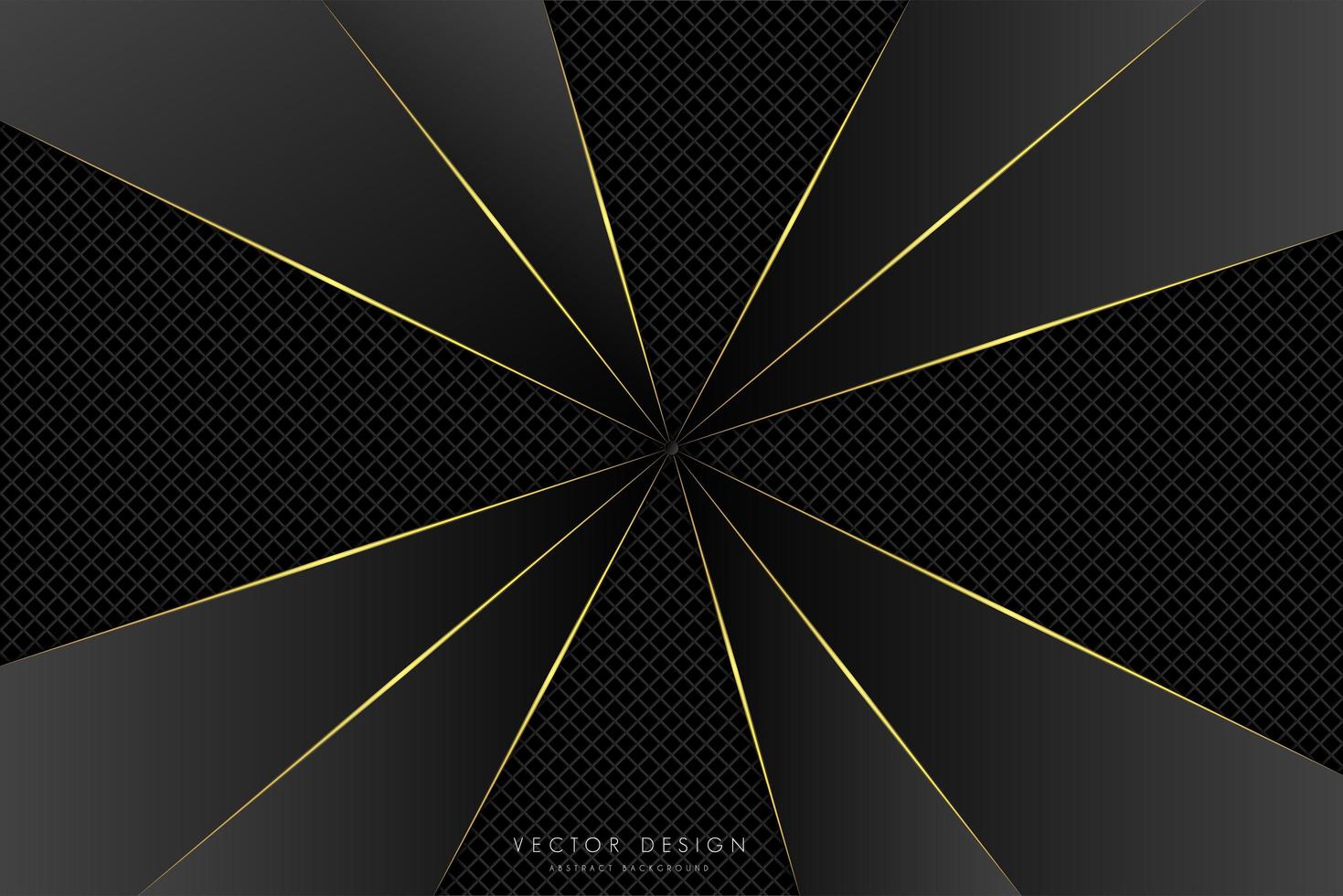 Modern black and gold metallic background vector