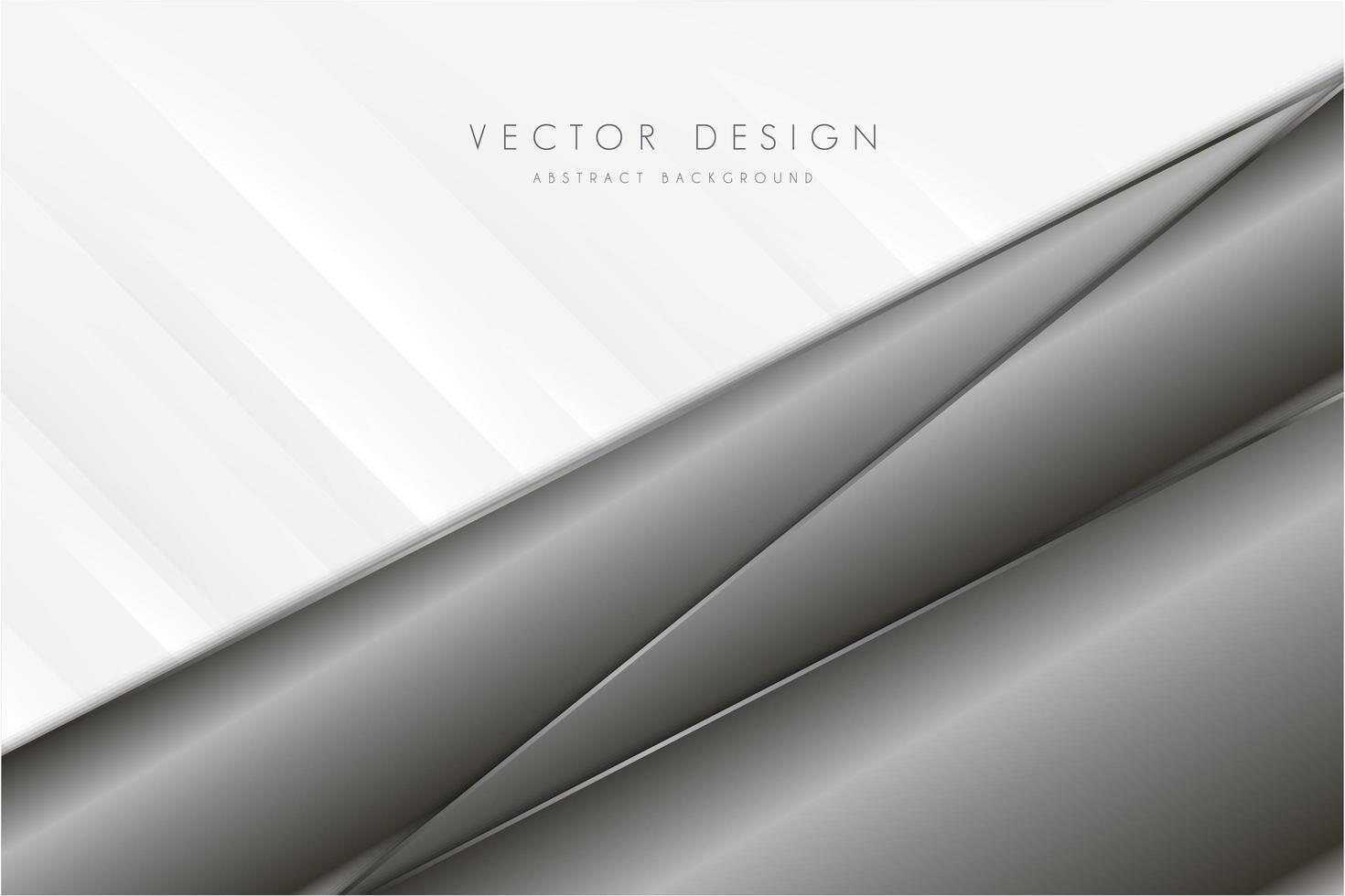 Modern white and silver metallic background vector