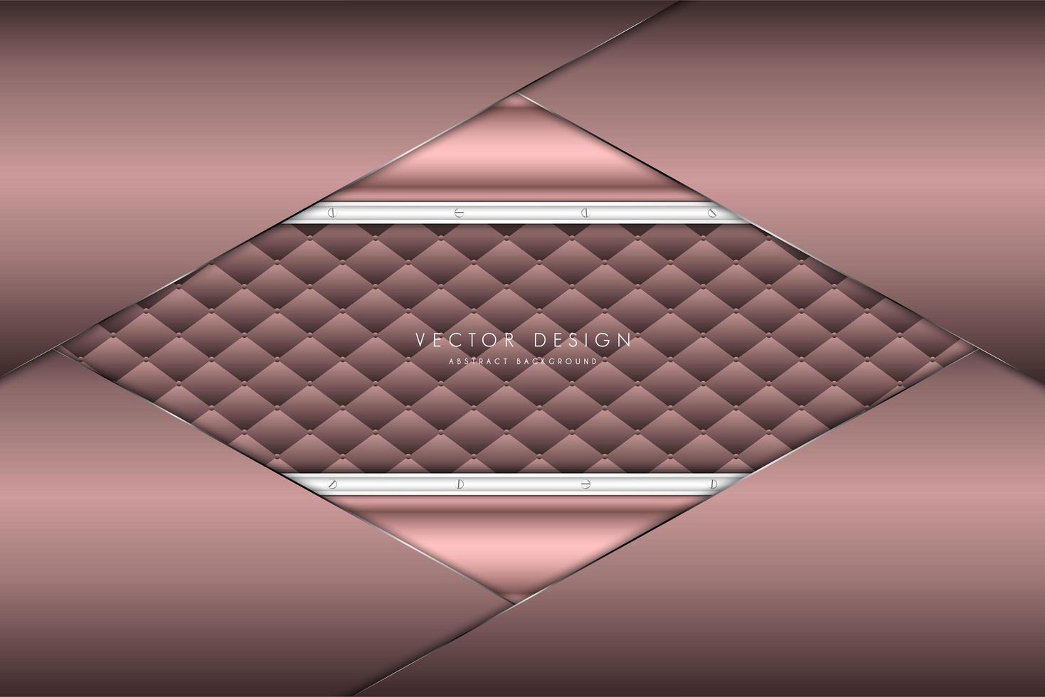 Modern pink and silver metallic background vector