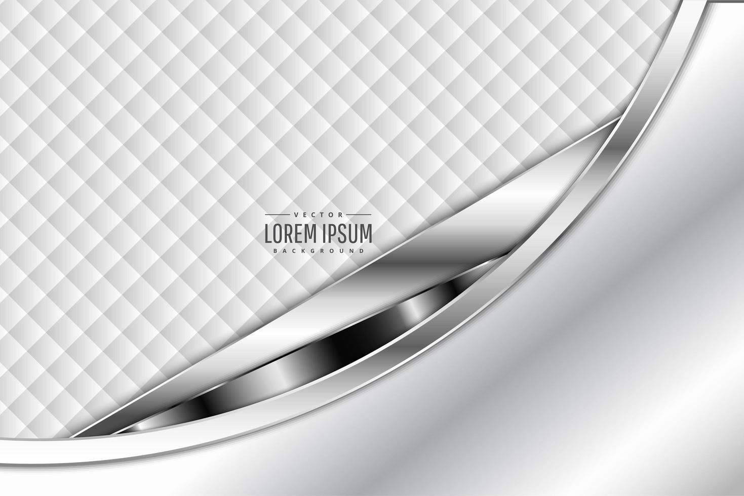 Modern white and silver metallic background vector