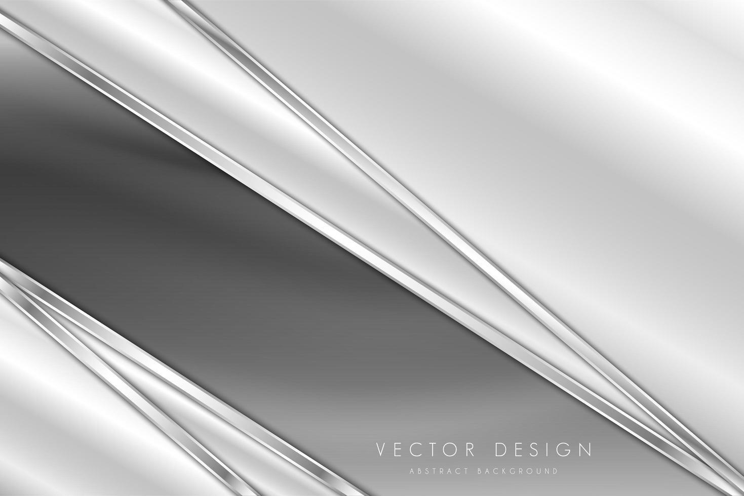 Modern silver and grey metallic background vector