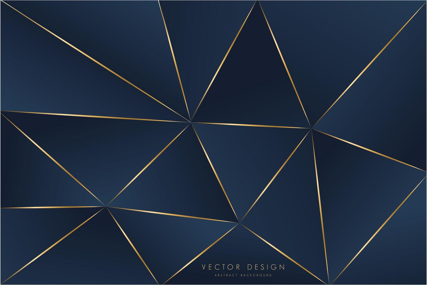 Modern blue and gold metallic background vector