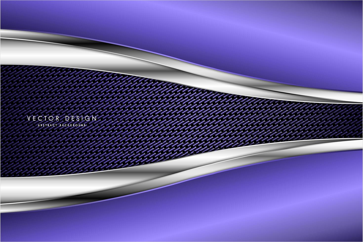 Modern silver and violet metallic background vector