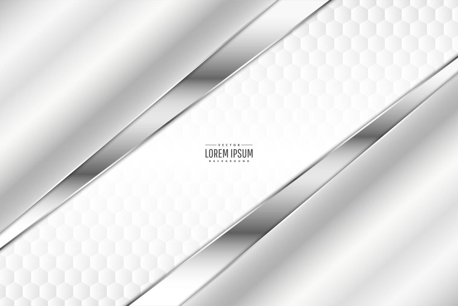 Modern silver and white metallic background vector