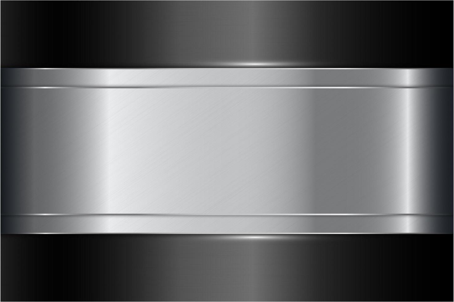 Modern silver and grey metallic background vector