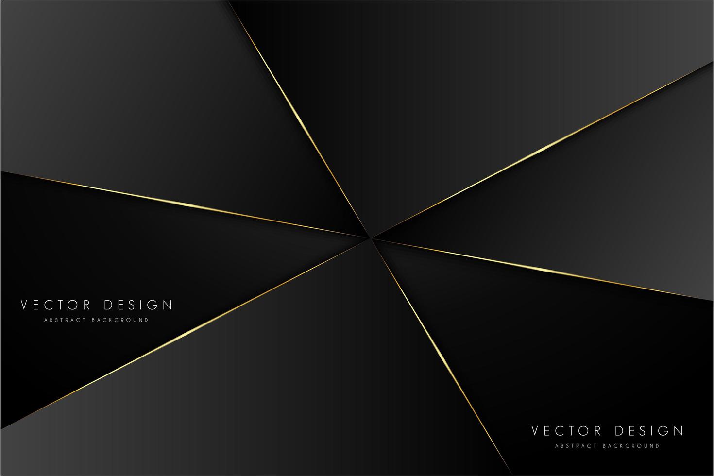 Modern black and gold metallic background vector