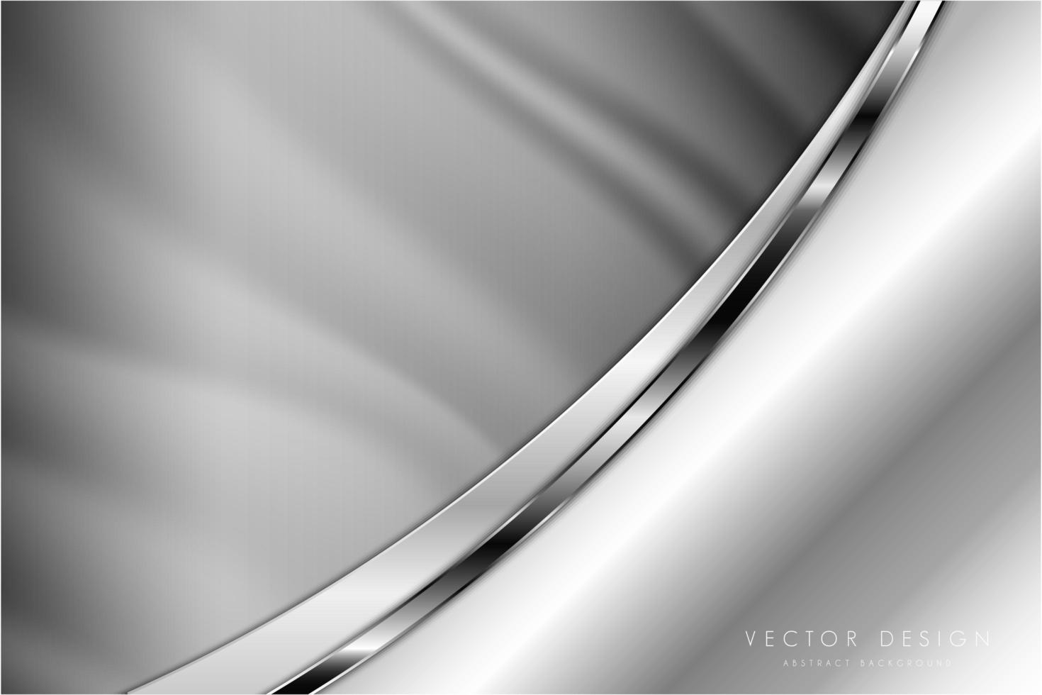 Modern silver and grey metallic background vector