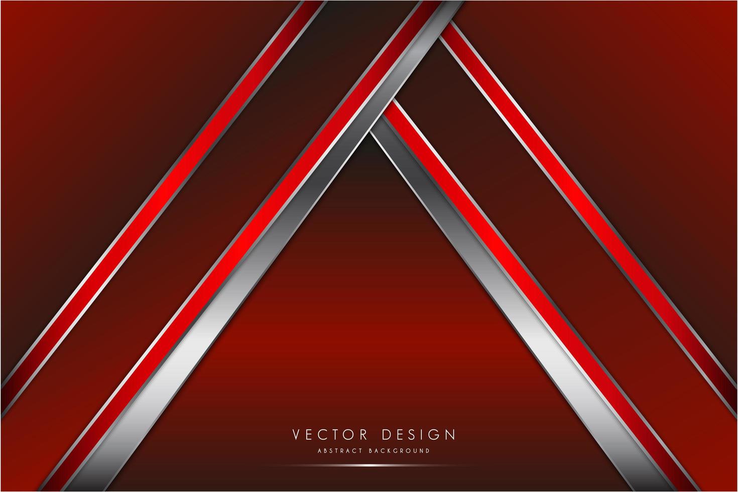 Modern red and silver metallic background vector