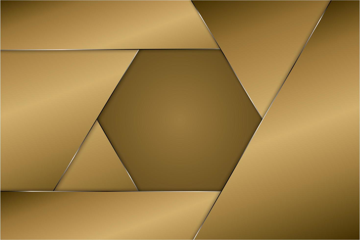 Modern golden metallic background vector